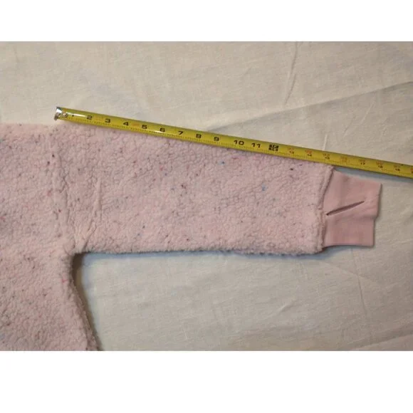 New All in Motion Girls Pink Long-Sleeve with Thumb Hole Crew-Neck Sweatshirt L - Picture 4 of 7